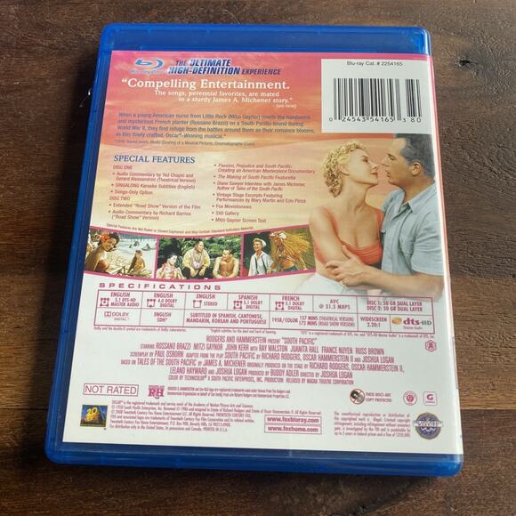 South Pacific (1958) (Blu-ray, 2009, 2 Disc Set) 50th Anniversary Edition - Picture 2 of 3